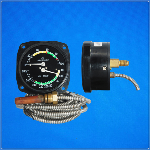 Oil temperature & pressure gauge